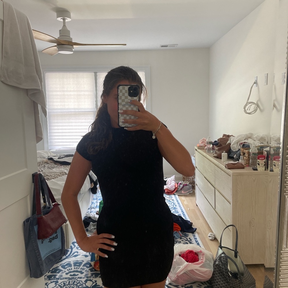 Zara black bodycon mini dress. Never worn before. Condition is brand new